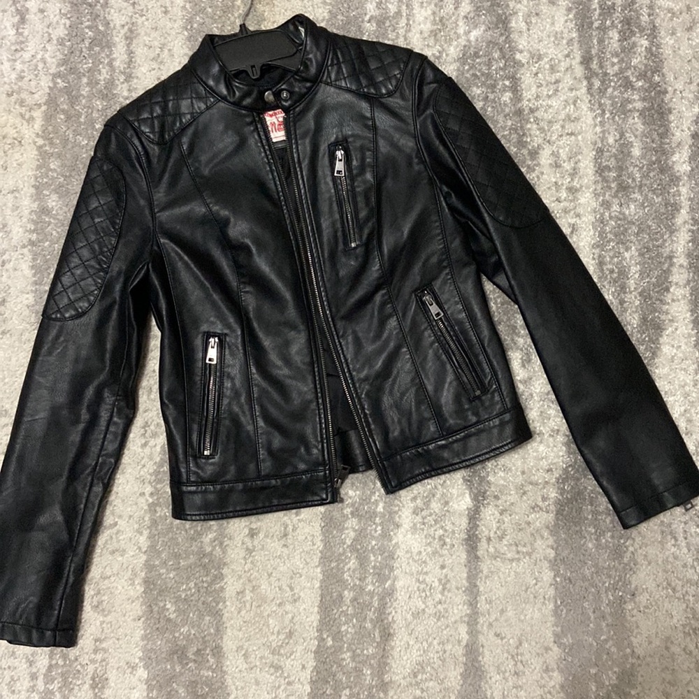Faux Leather Moto Jacket